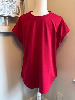 YoungLA Sleeveless Embroidered Muscle Shirt in Crimson Red NWT